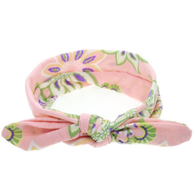 Flower Printed Elastic Head Wrap Twisted Hair