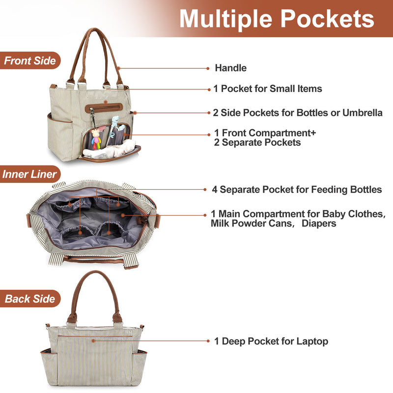 Mummy Handbags Multifunctional Diaper Changing Bags