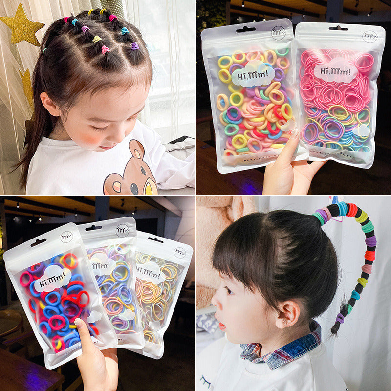 Multicolor Kids Ponytail Holder Rubber Bands