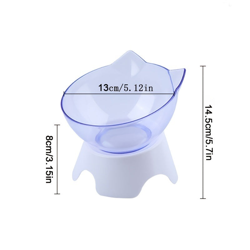 Pet Cat Ear Shape Feeding Neck Protection Bowl