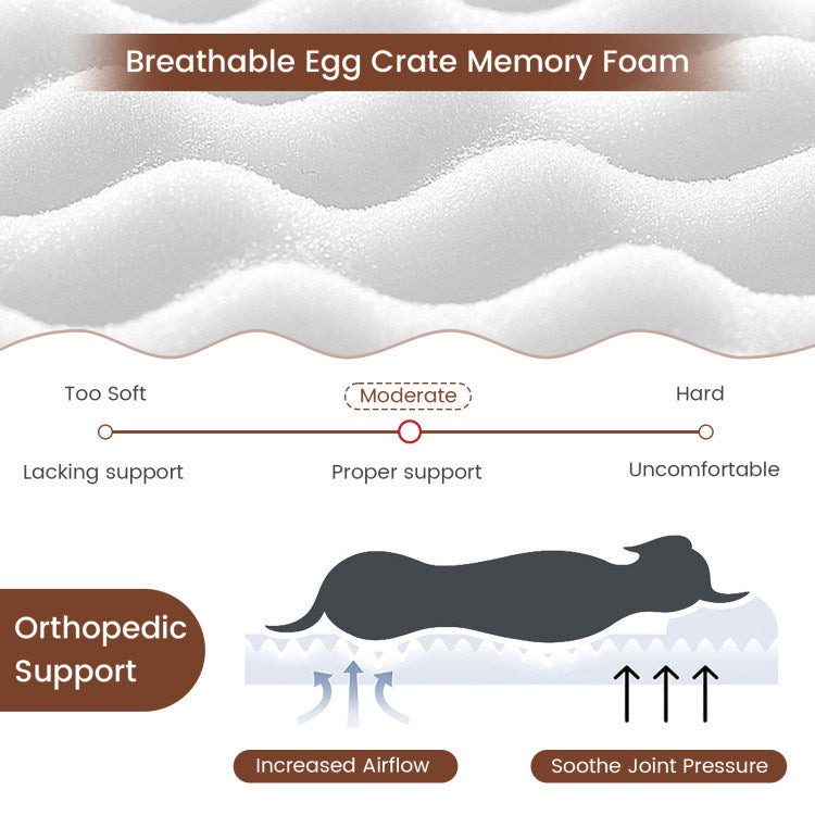 Memory Foam Support for Large Orthopedic Dog Bed