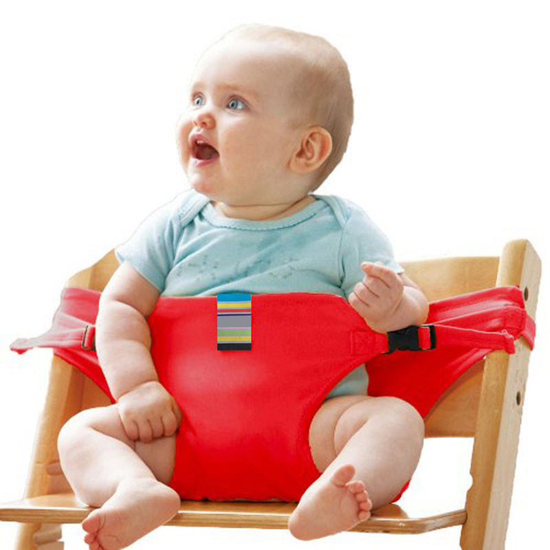 Portable Baby Chair Safety Cloth Harness Feeding Highchair