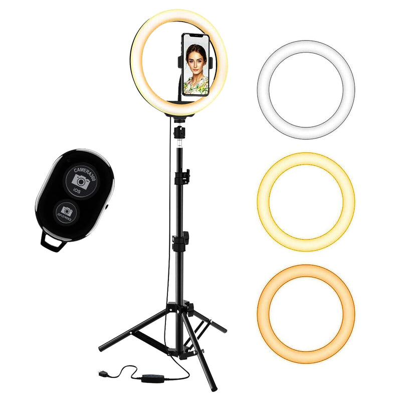 10\" LED TIK Tok Ring Light with Tripod Stand Phone Holder Ringlight Stand