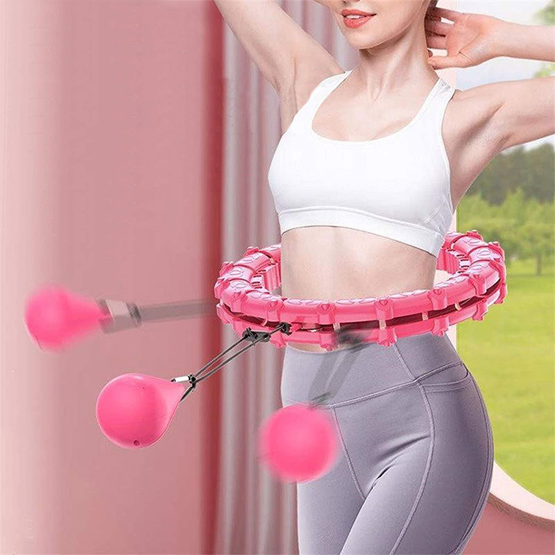 Weighted Fitness Hoops For Weight Loss Equipment Infinity Hoop Plus Size Detachable 24 Knots Abdomen Fitness