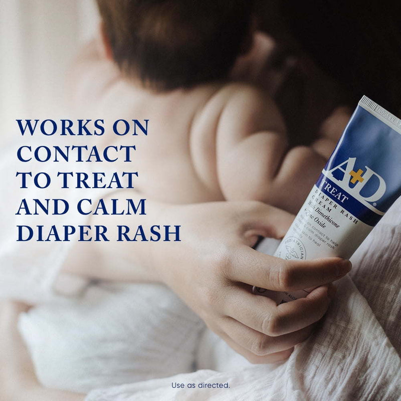 A+D Treat Diaper Rash Cream Baby Skin Care with Zinc Oxide 4 Oz Tube