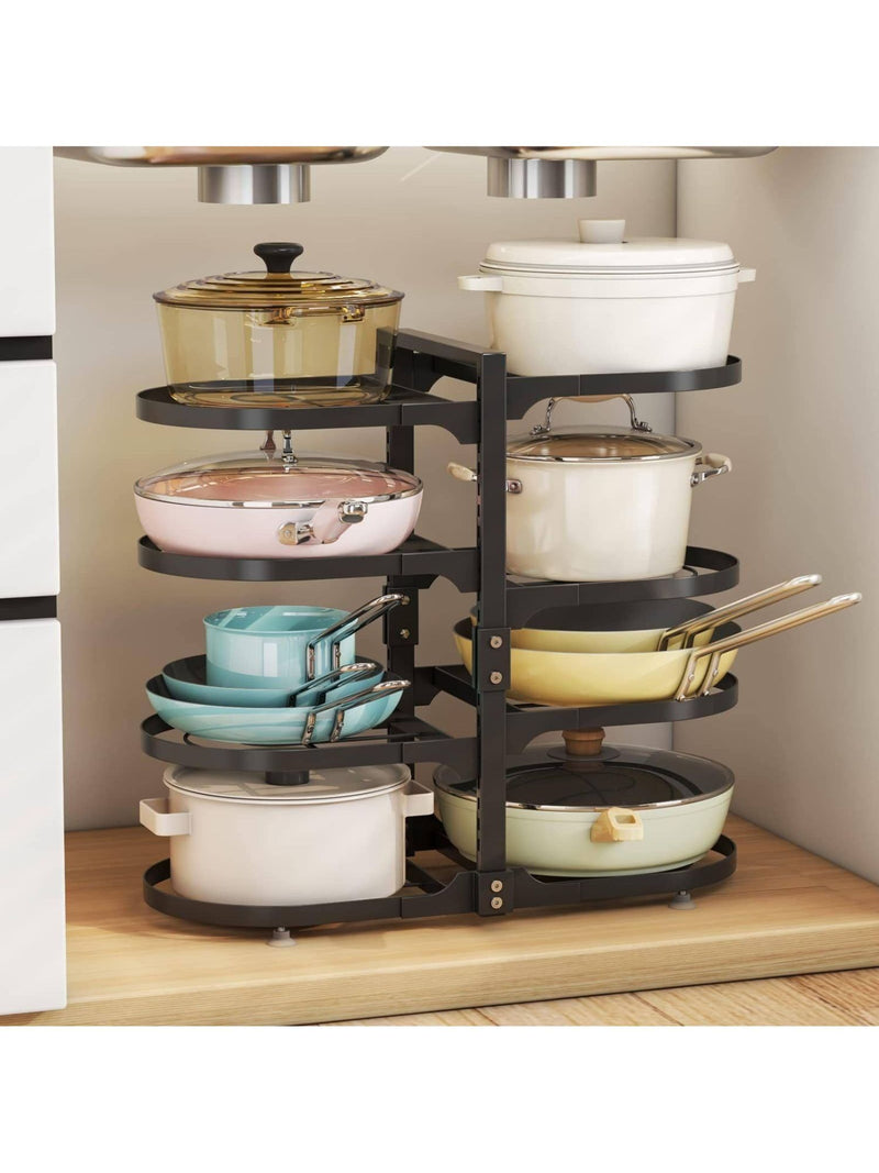 8 Tier Pots and Pans Lid Organizer Rack Holder