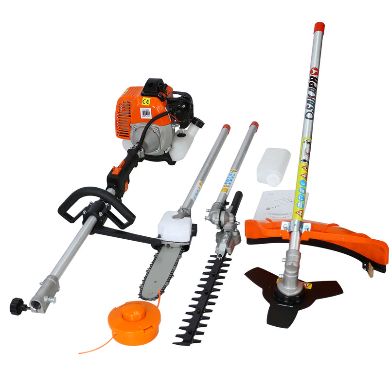 Garden Tool System with Gas Pole Saw Hedge Trimmer