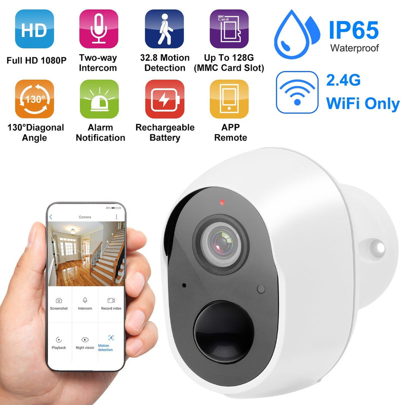 Audio Security Surveillance IP65 Waterproof Camera