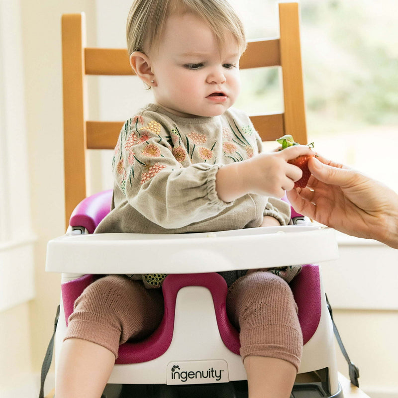 Booster Feeding High Chair and Floor Seat with Self-Storing Tray