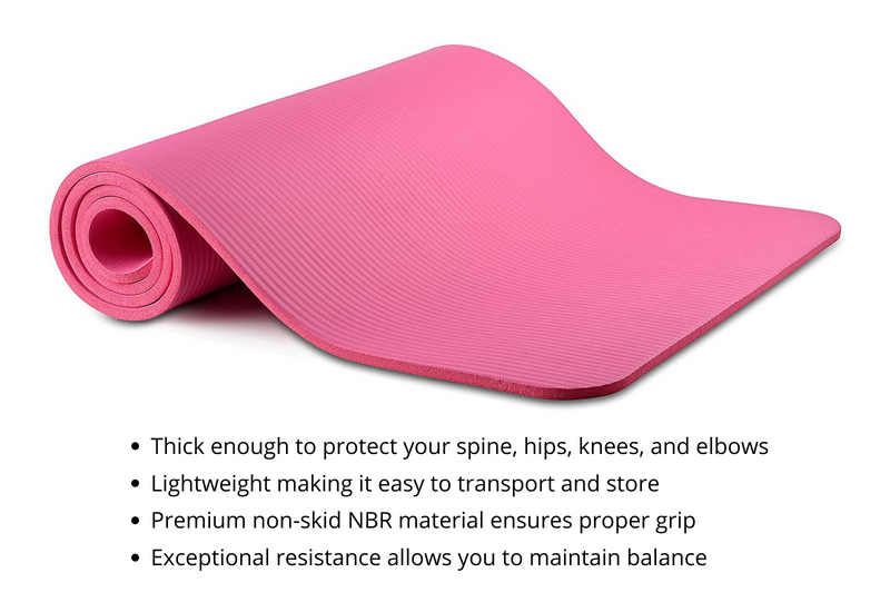 Thick Yoga and Pilates Exercise Mat