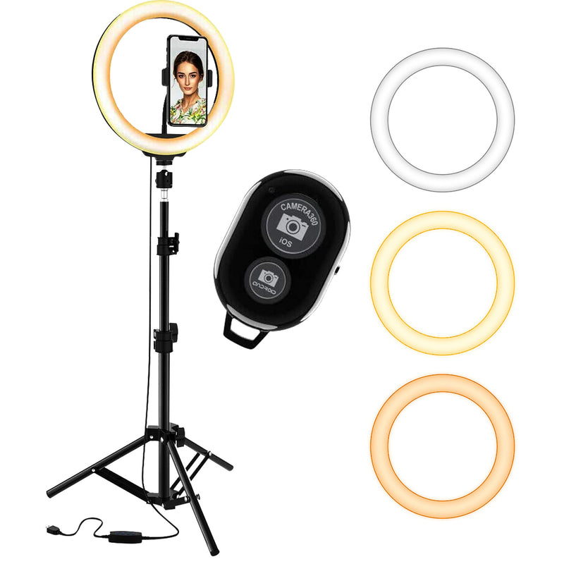 10\" LED TIK Tok Ring Light with Tripod Stand Phone Holder Ringlight Stand