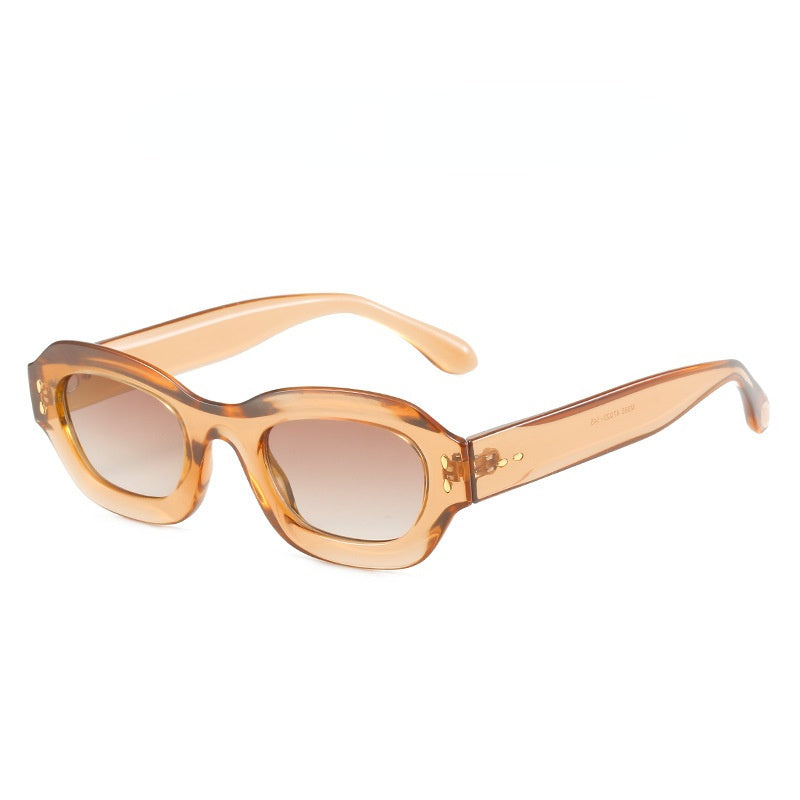 Polygonal Fashion Sun Glasses Retro Small Frame  Sunglass