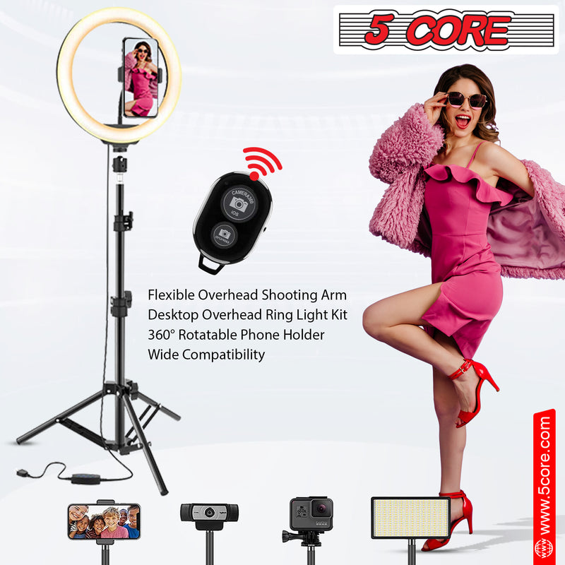 10\" LED TIK Tok Ring Light with Tripod Stand Phone Holder Ringlight Stand