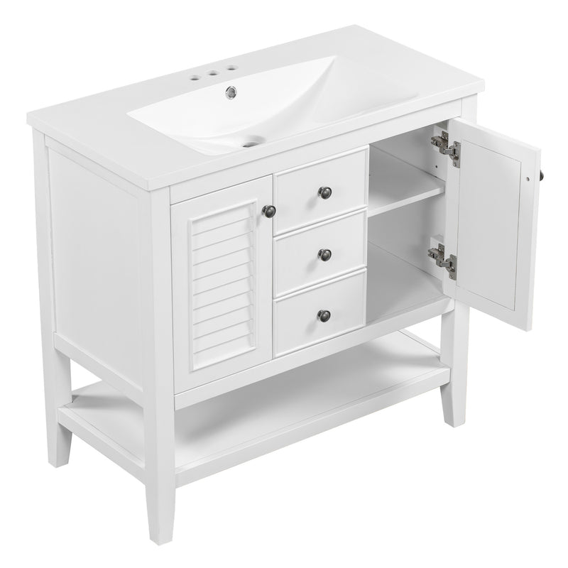 Bathroom Vanity with Ceramic Basin