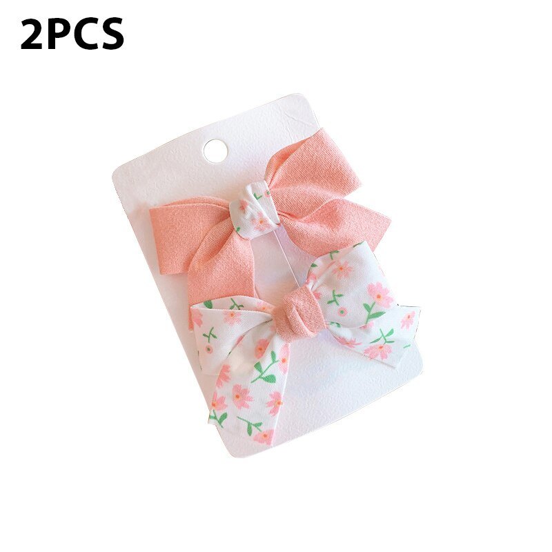 Clips Solid Color Floral Pattern Children Hairpins