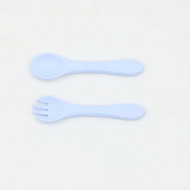 Baby Food Grade Complementary Food Training Silicone Spoon Fork Sets