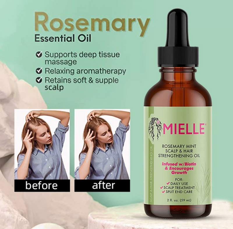 Hair Growth Organic Rosemary Mint Scalp & Hair Strengthening Oil