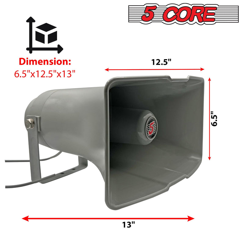 5 CORE Outdoor 6.5\" x 12.5\" PA Horn Rectangular Speaker