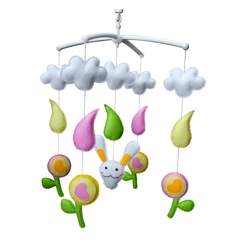 Rabbit Baby Crib Mobile Non-Woven Musical Mobile Crib Toy