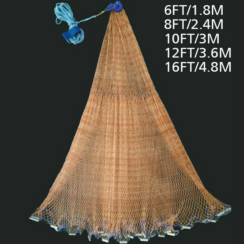 Nylon Mesh Easy To Throw Heavy Duty Fishing Net