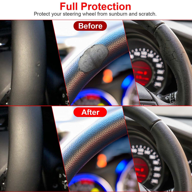 Leather Car Steering Wheel Protector