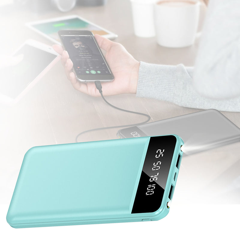 10000mAh Power Bank Portable Ultra Slim Charger