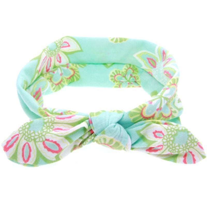 Flower Printed Elastic Head Wrap Twisted Hair