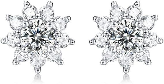 Earrings for Women Stud Moissanite Diamond 1 Carat