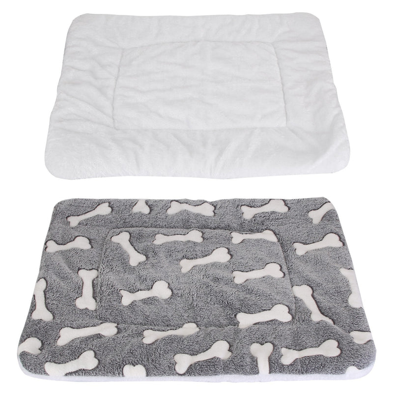 Comfortable Flannel Dog Crate Pad Reversible Cushion Carpet