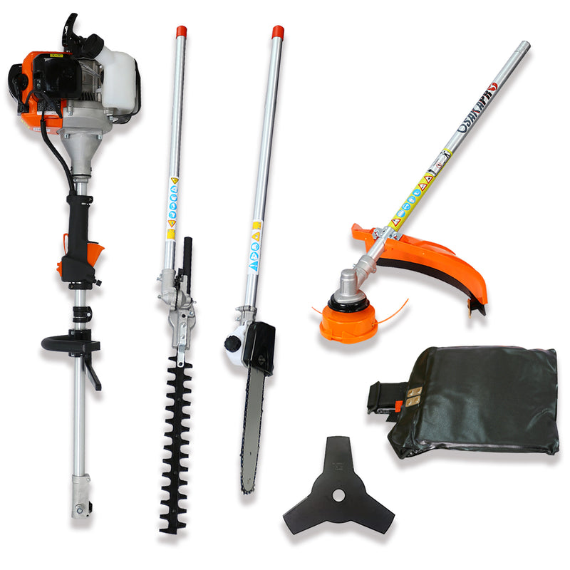 Garden Tool System with Gas Pole Saw Hedge Trimmer