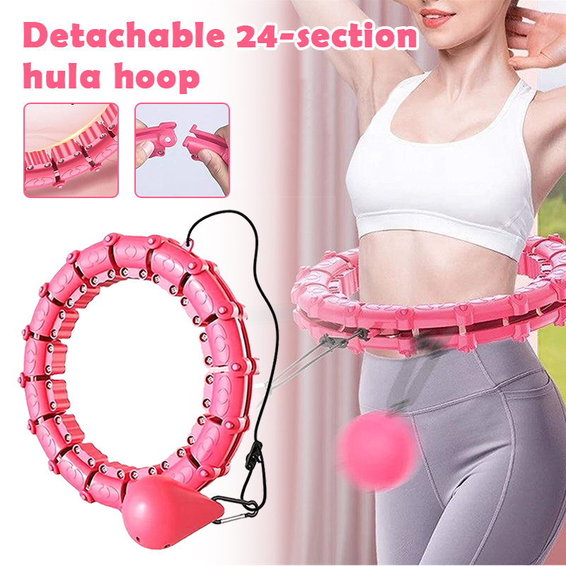 Weighted Fitness Hoops For Weight Loss Equipment Infinity Hoop Plus Size Detachable 24 Knots Abdomen Fitness