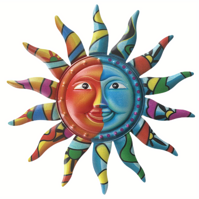 Metal Wall Art Decorative Pendant Creative Metal Sun Wall Decor