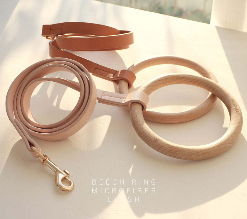 Boutique Series Beechwood and Leather Designer Dog Leash