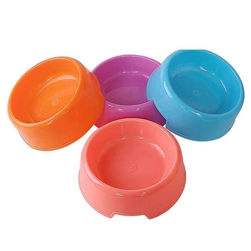 Pet Candy-Colored Lightweight Plastic Single Bowl