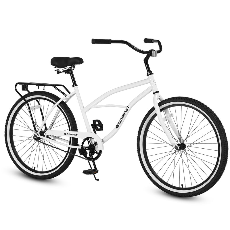 Single Speed Upright Comfortable Rides 26 Inch Beach Cruiser Bike