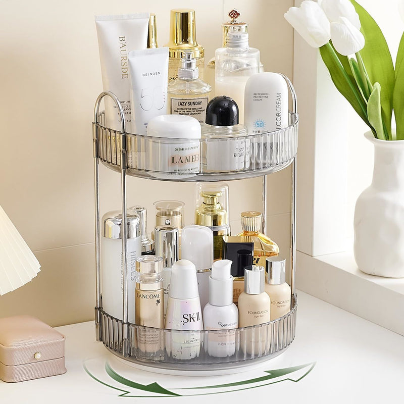 Rotating Makeup Organizer Acrylic Perfume Organizer Clear Skincare