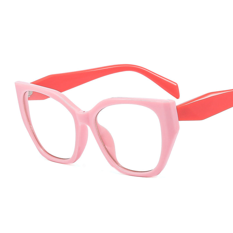 Retro Cat Eye Designer Green Pink Contrast Sun Glasses