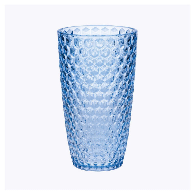 Diamond Cut Acrylic Plastic Drinking Glasses