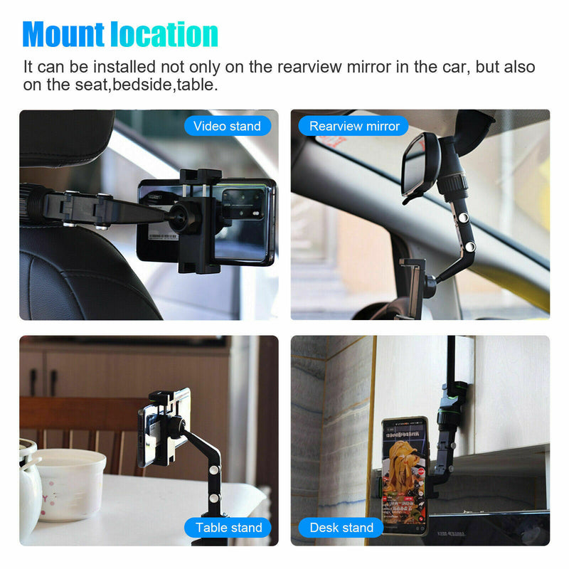 View Mirror Mount Stand GPS Cell Phone Holder