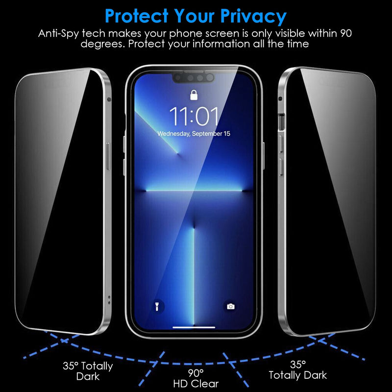 Privacy Magnetic Phone Case 360° Full Protection Anti Spy Phone Cover