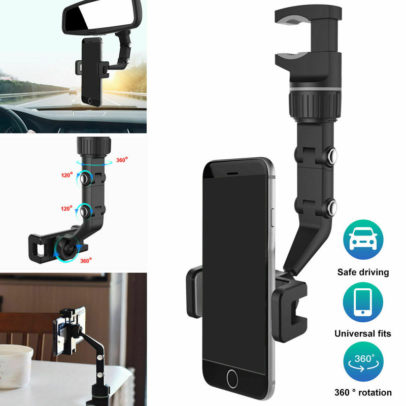 View Mirror Mount Stand GPS Cell Phone Holder