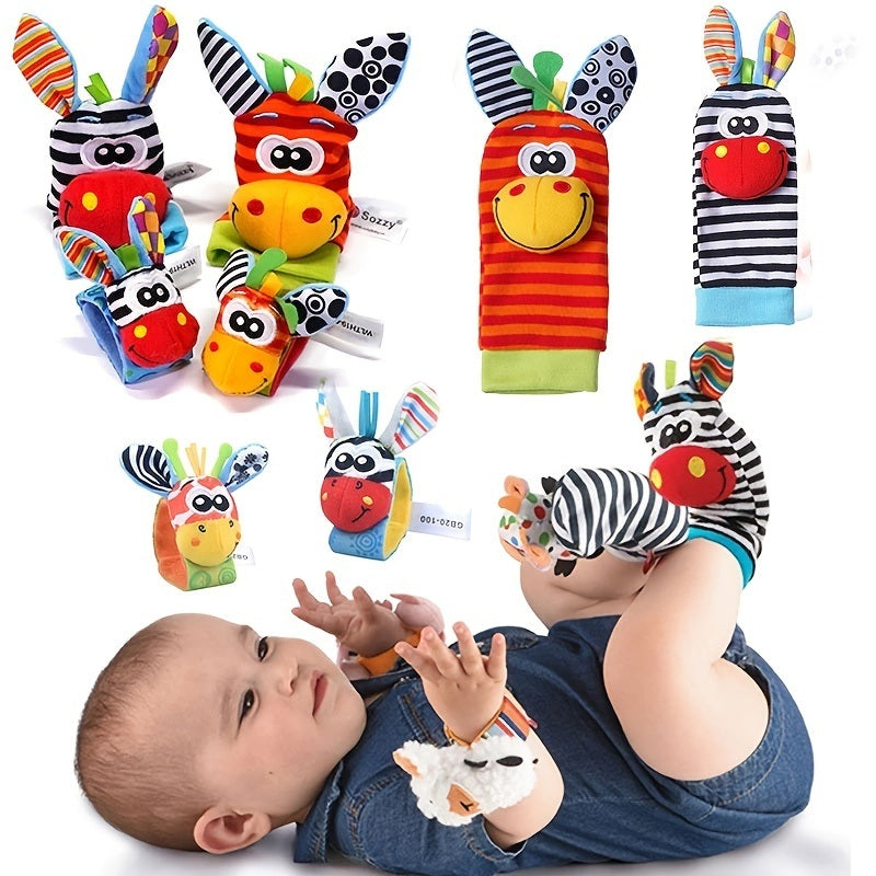 Infant Todder Cute Stuffed Animals Baby Rattle Socks