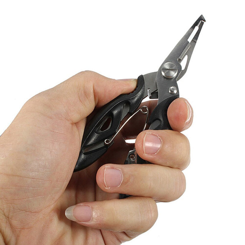 Outdoor Curved Mouth Fishing Pliers Hook Scissors Stainless Steel Lure