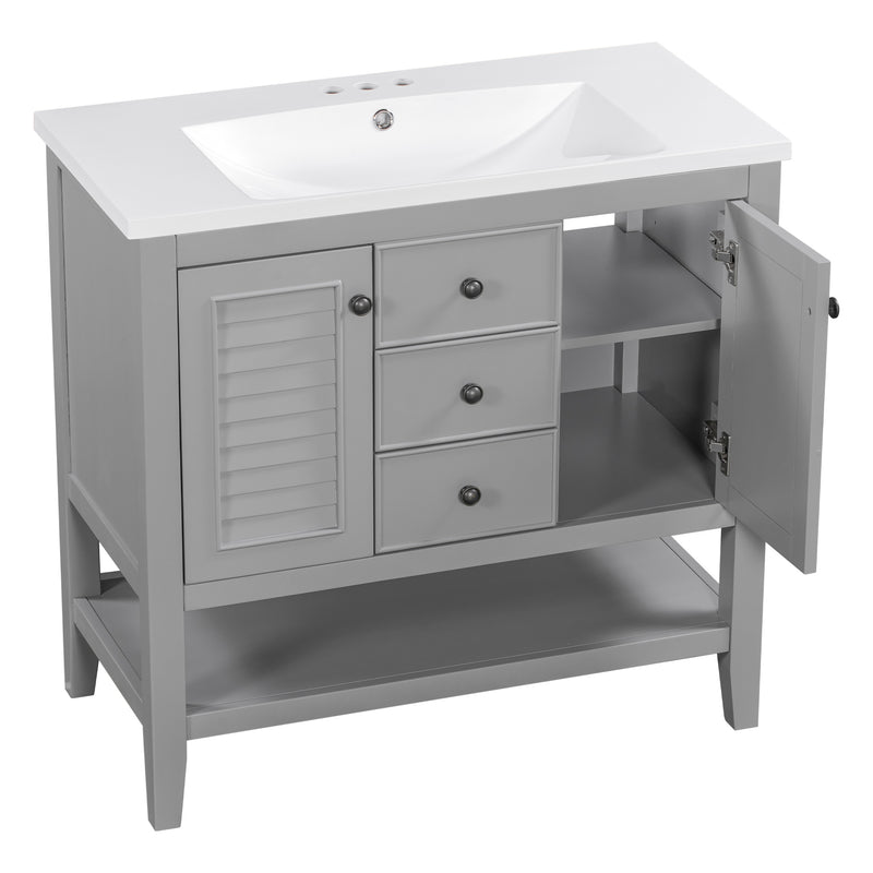 Bathroom Vanity with Ceramic Basin