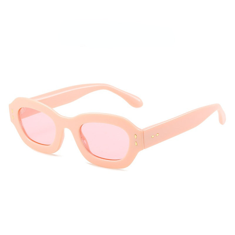 Polygonal Fashion Sun Glasses Retro Small Frame  Sunglass