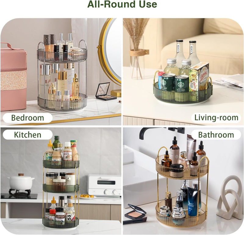 Rotating Makeup Organizer Acrylic Perfume Organizer Clear Skincare