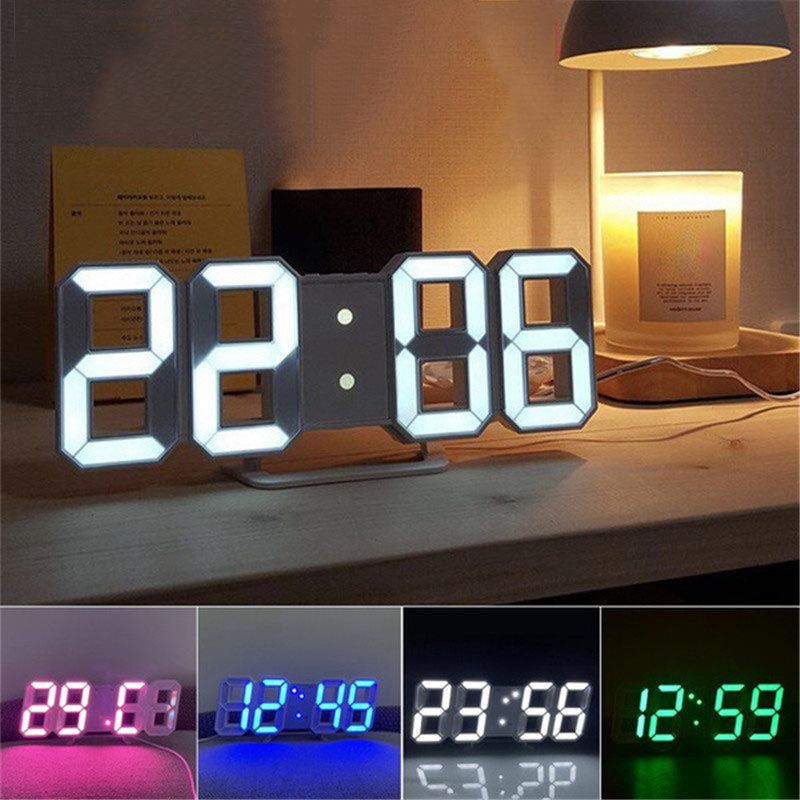 3D LED Digital Clock Bedroom Home Decor