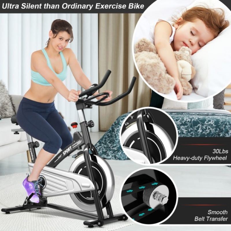 Indoor Gym Exercise Cycling Bike Smooth Belt Drive