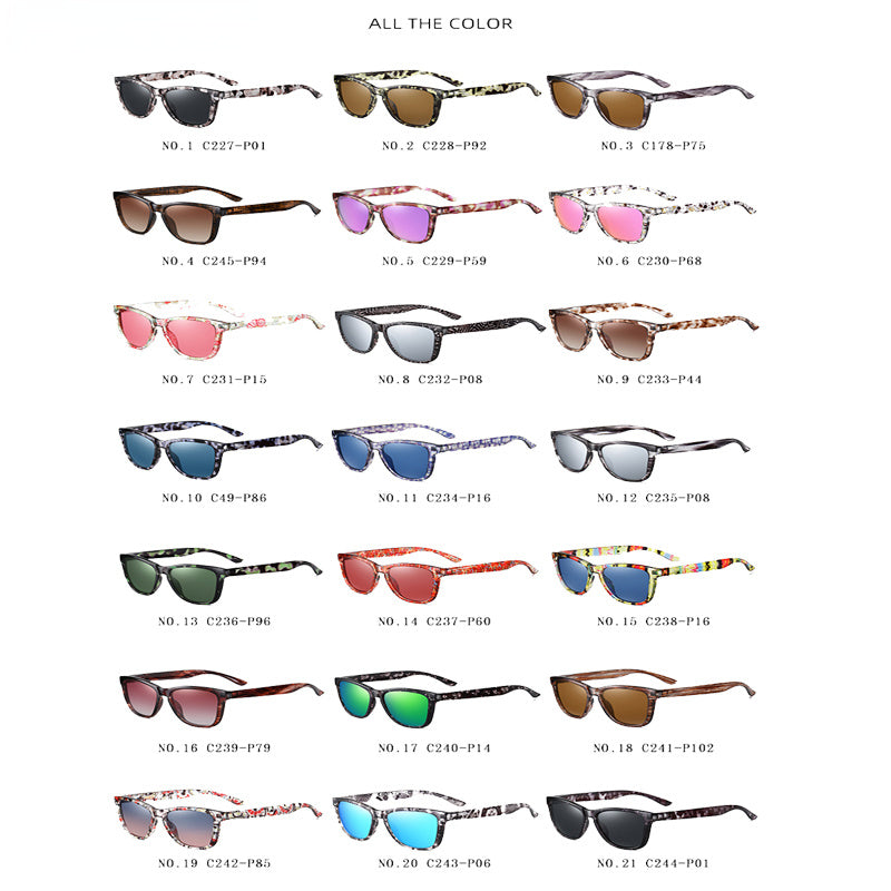 Polarized Square Eyeglasses Frames Sun Glasses