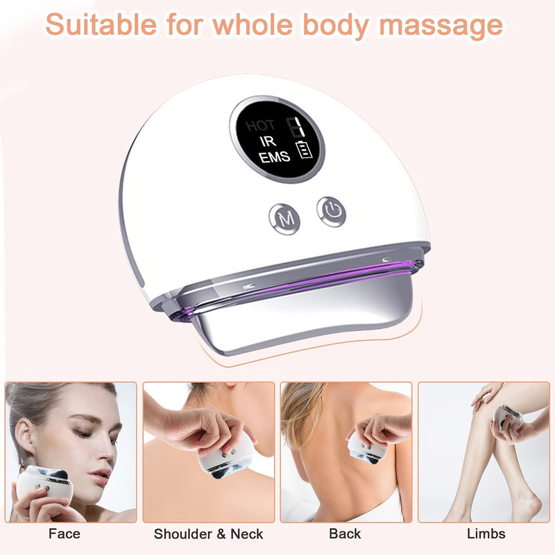 Electric Gua Sha Facial Tools Face Scraping Massager With 9 Modes Skin Care Tool